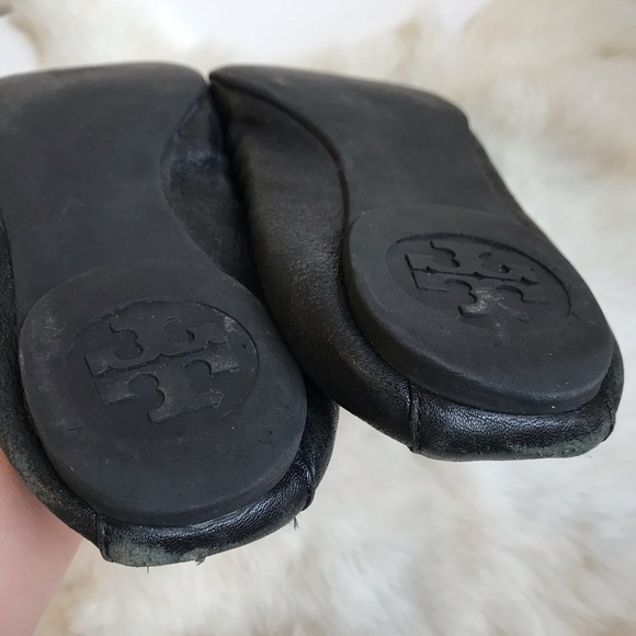 Tory Burch Ballet Flat Cap Toe Black 7.5 M - Picture 6 of 11